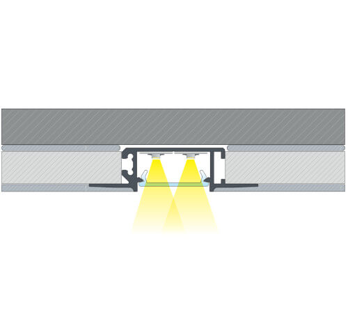 Profilis LED įleidžiamas, priglaistomas, 2.02m - Artina